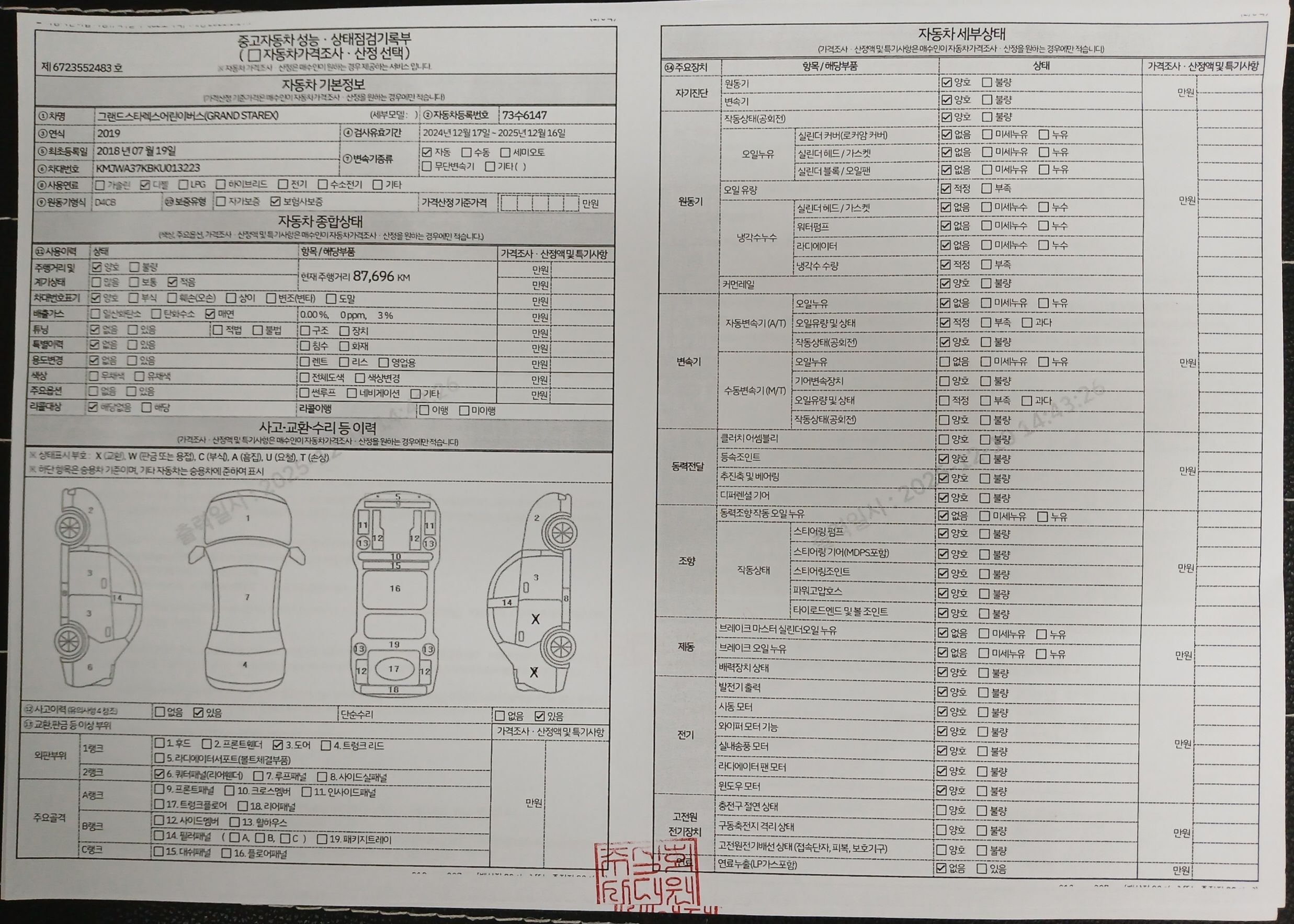 Hyundai Starex 2019 — inspection photo 1
