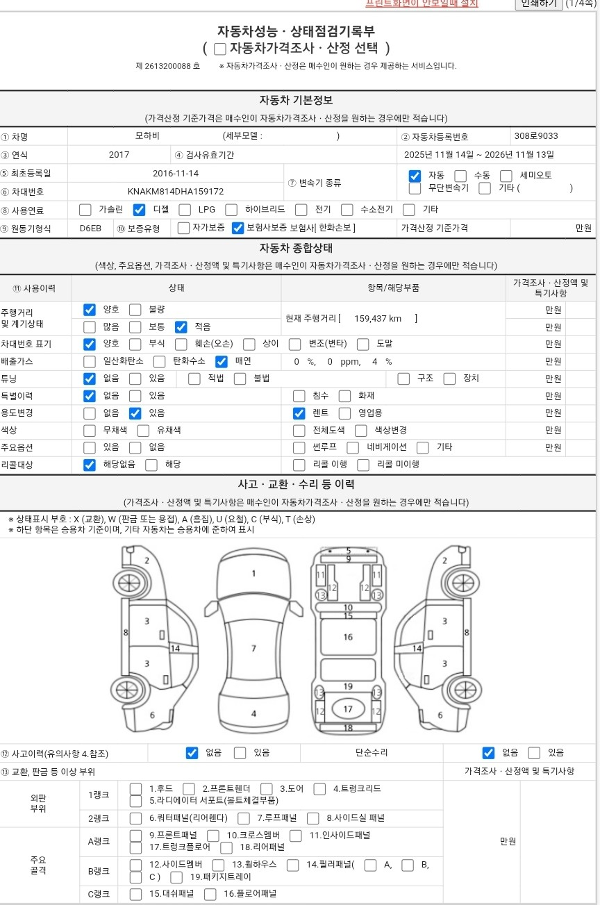 Kia Mohave 2017 — inspection photo 1