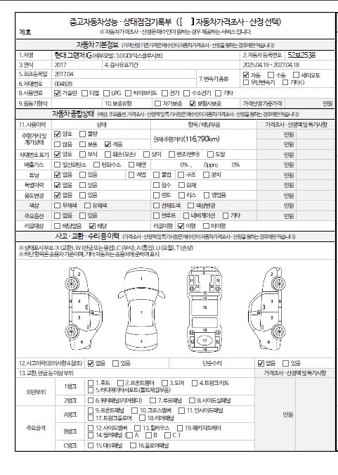 Hyundai Grandeur 2017 — inspection photo 1