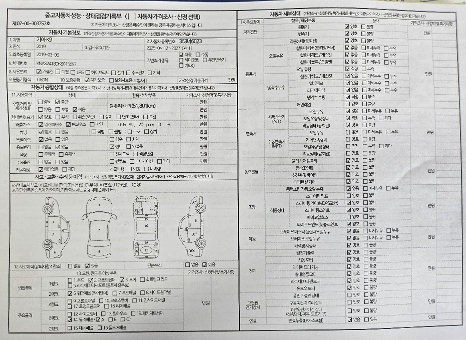 Kia K9 2019 — inspection photo 1