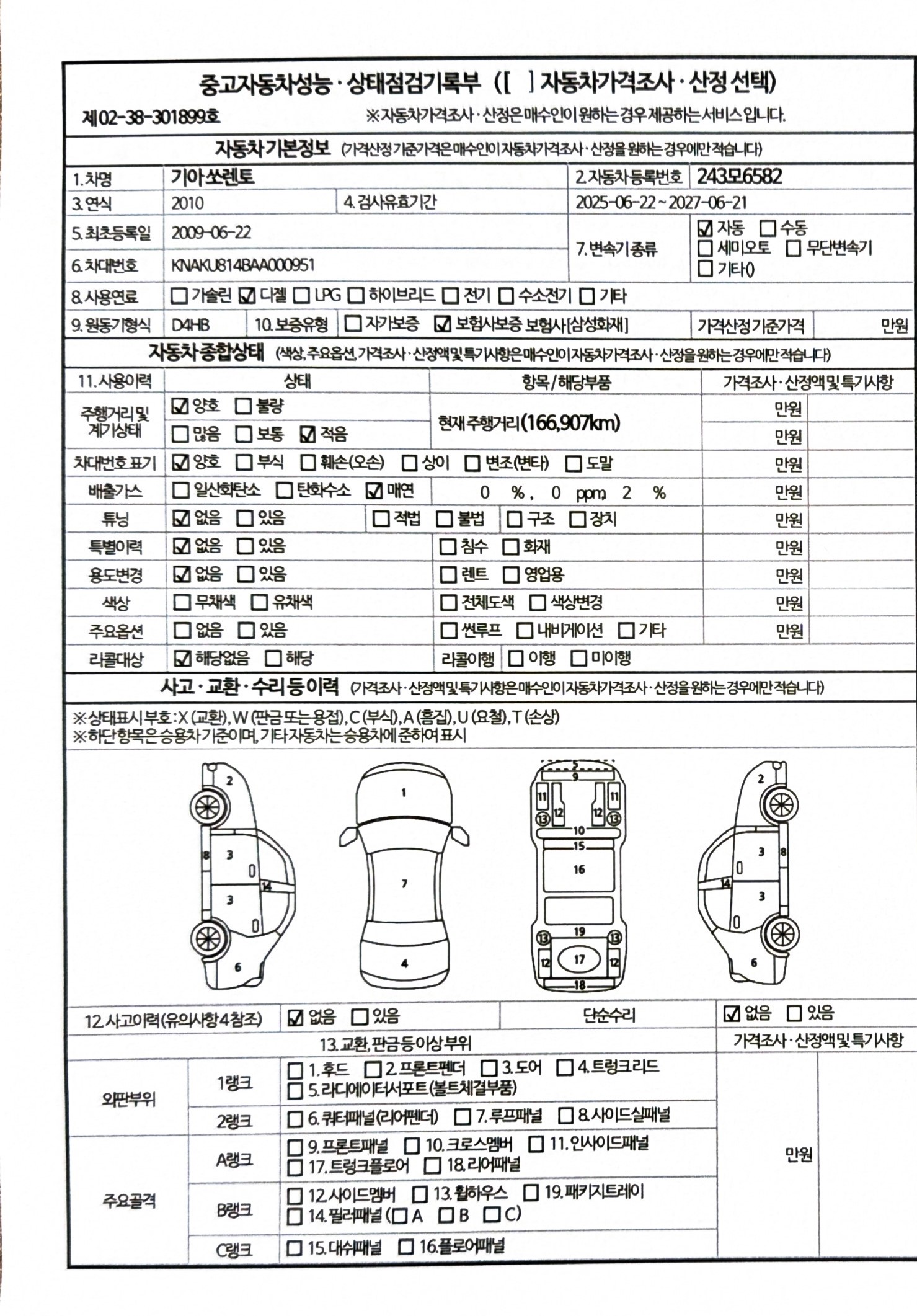 Kia Sorento 2010 — inspection photo 1