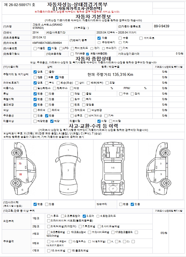 Hyundai Starex 2014 — inspection photo 1