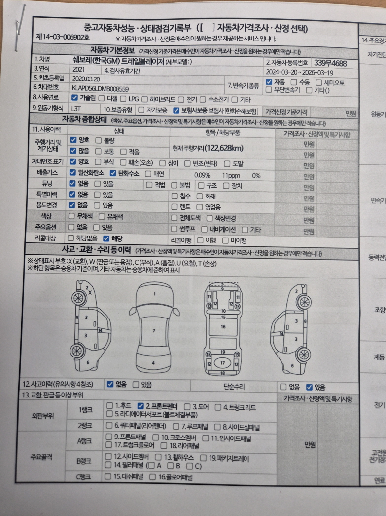 Chevrolet Korea Trailblazer 2021 — inspection photo 3