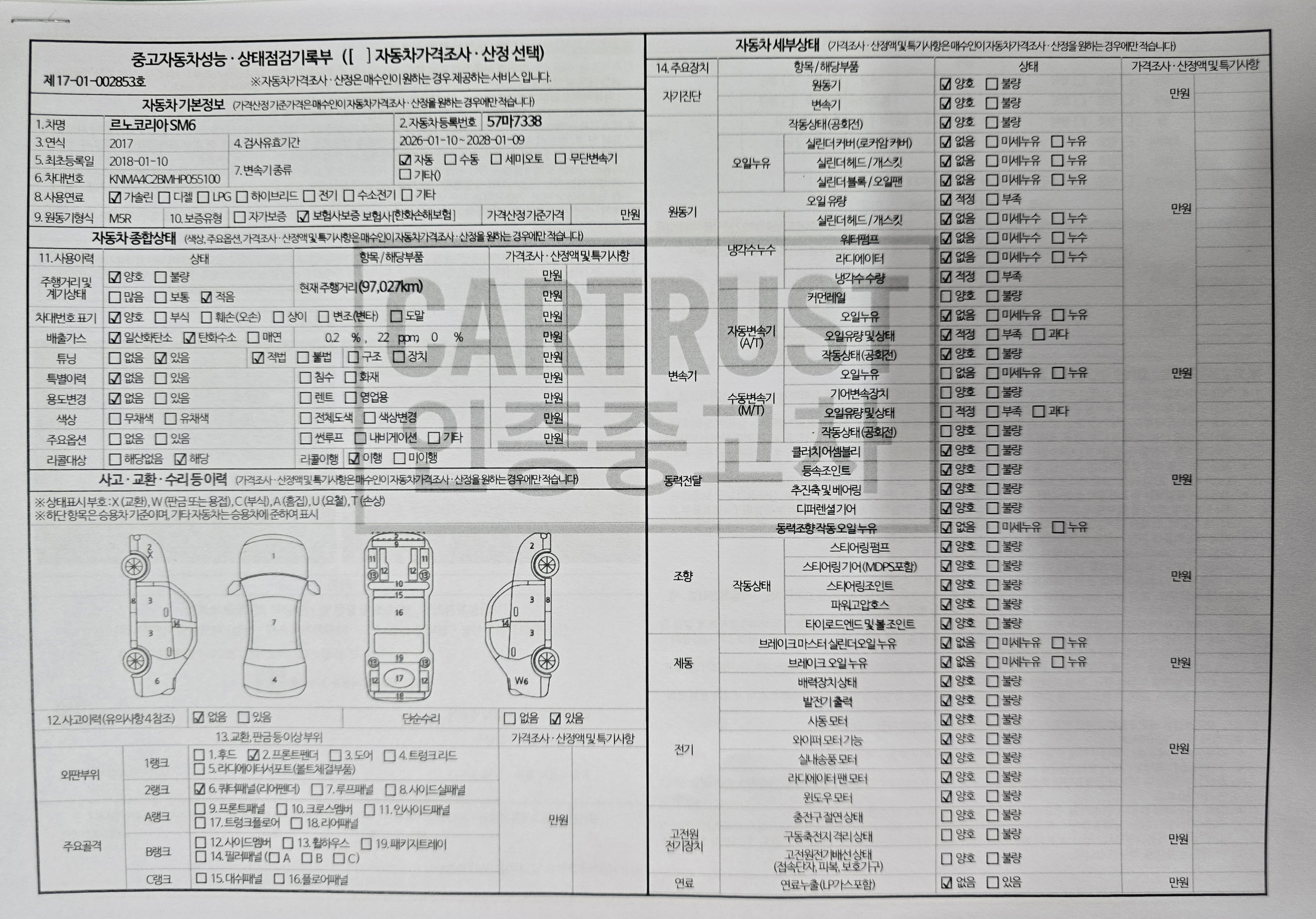 Renault Korea SM6 2017 — inspection photo 1