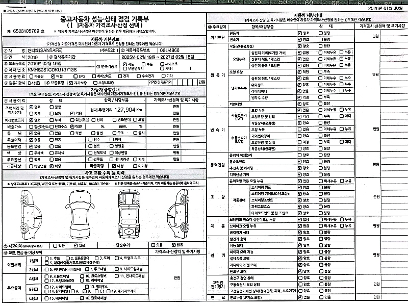 Hyundai Santafe 2019 — inspection photo 2