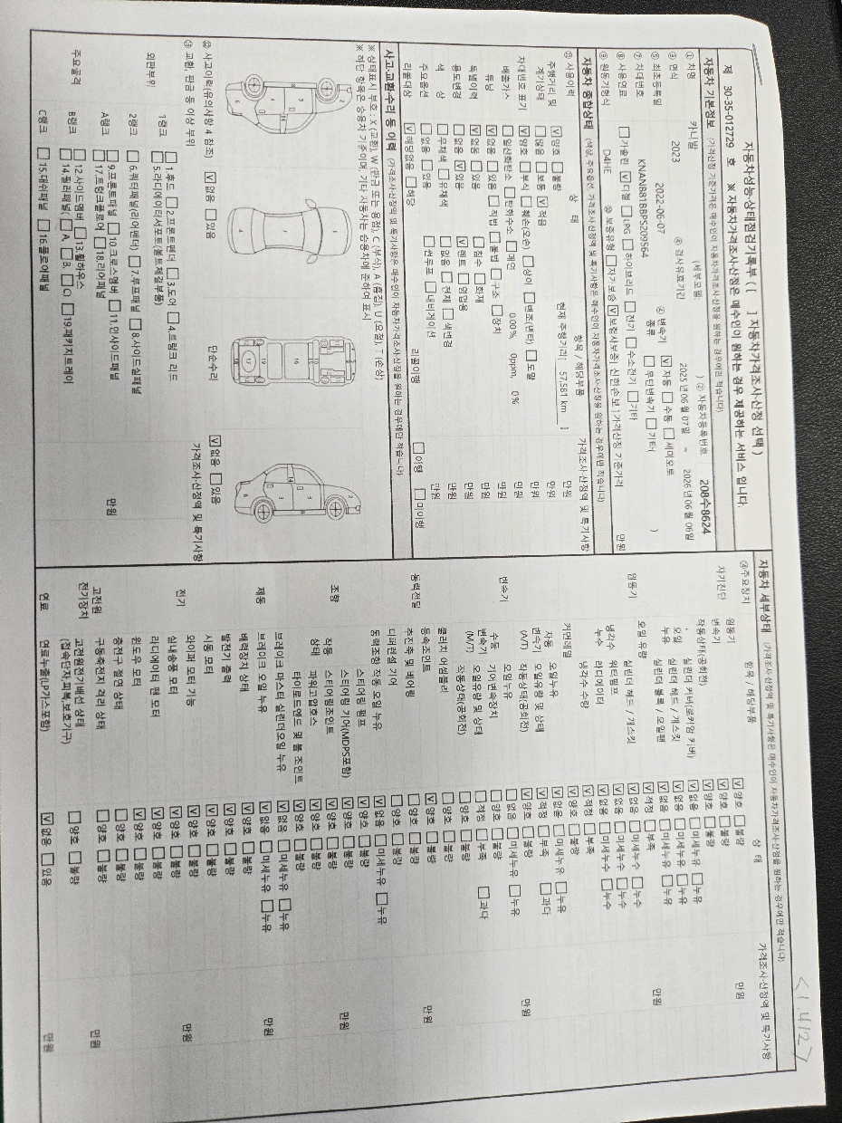 Kia Canival 2023 — inspection photo 1