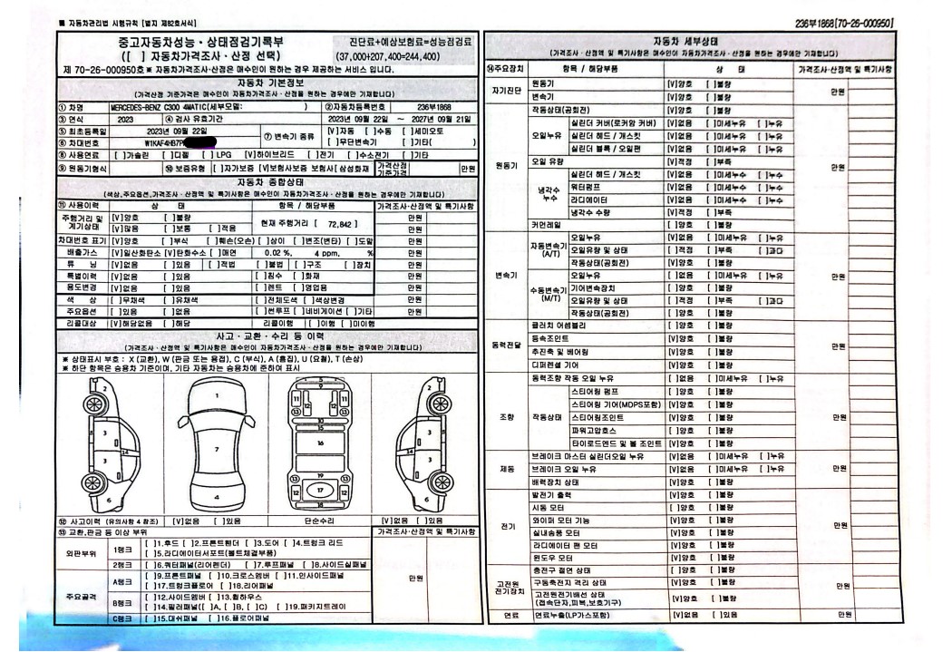 Mercedes-Benz C-Class 2023 — inspection photo 1