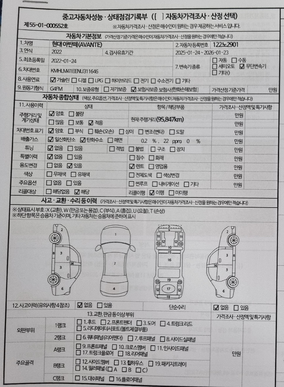 Hyundai AVANTE 2022 — inspection photo 1