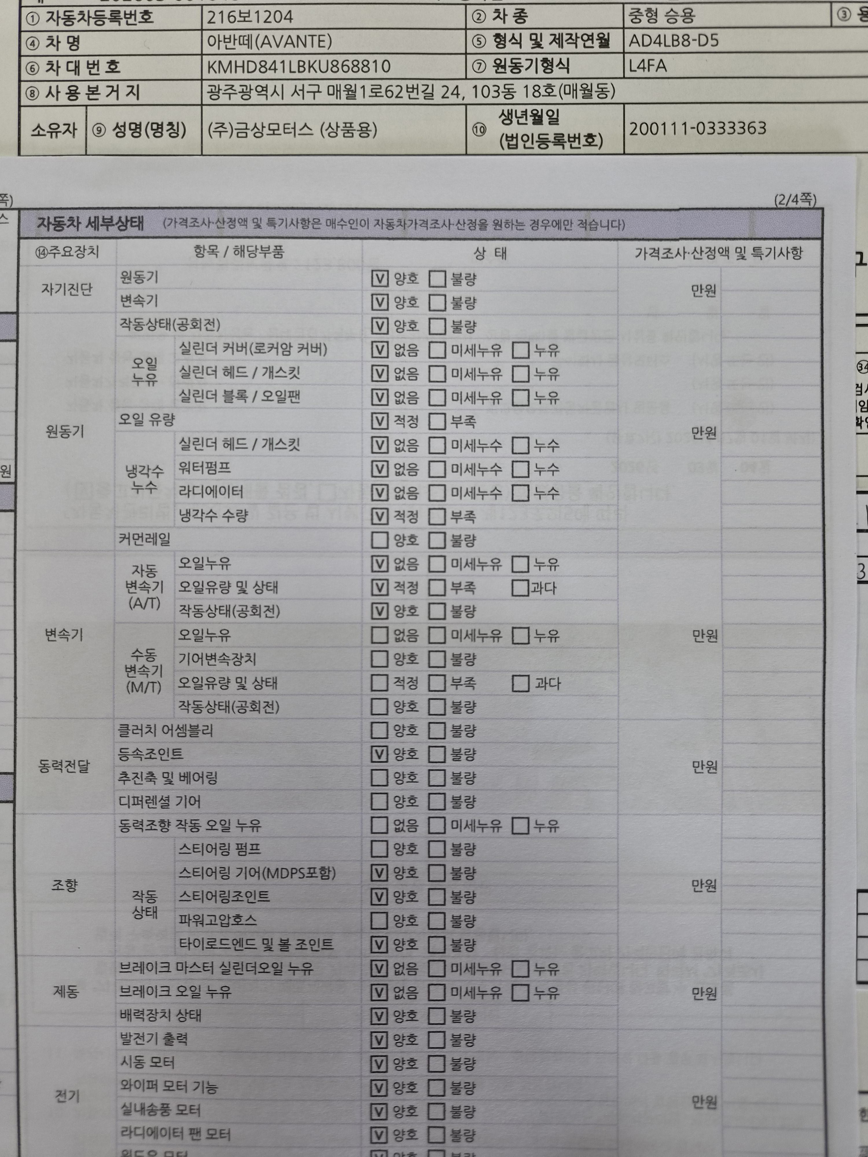 Hyundai AVANTE 2019 — inspection photo 2