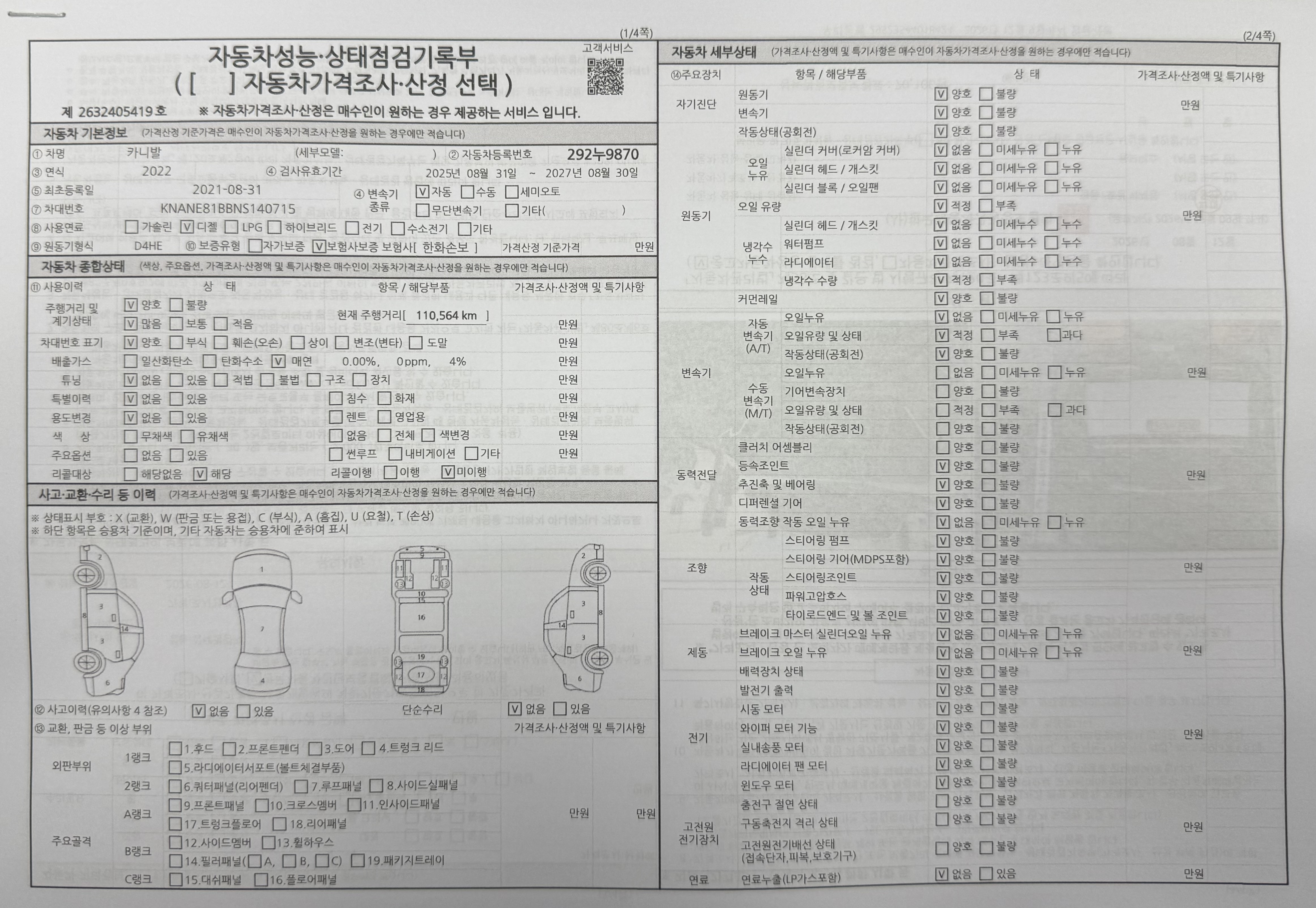 Kia Canival 2022 — inspection photo 3