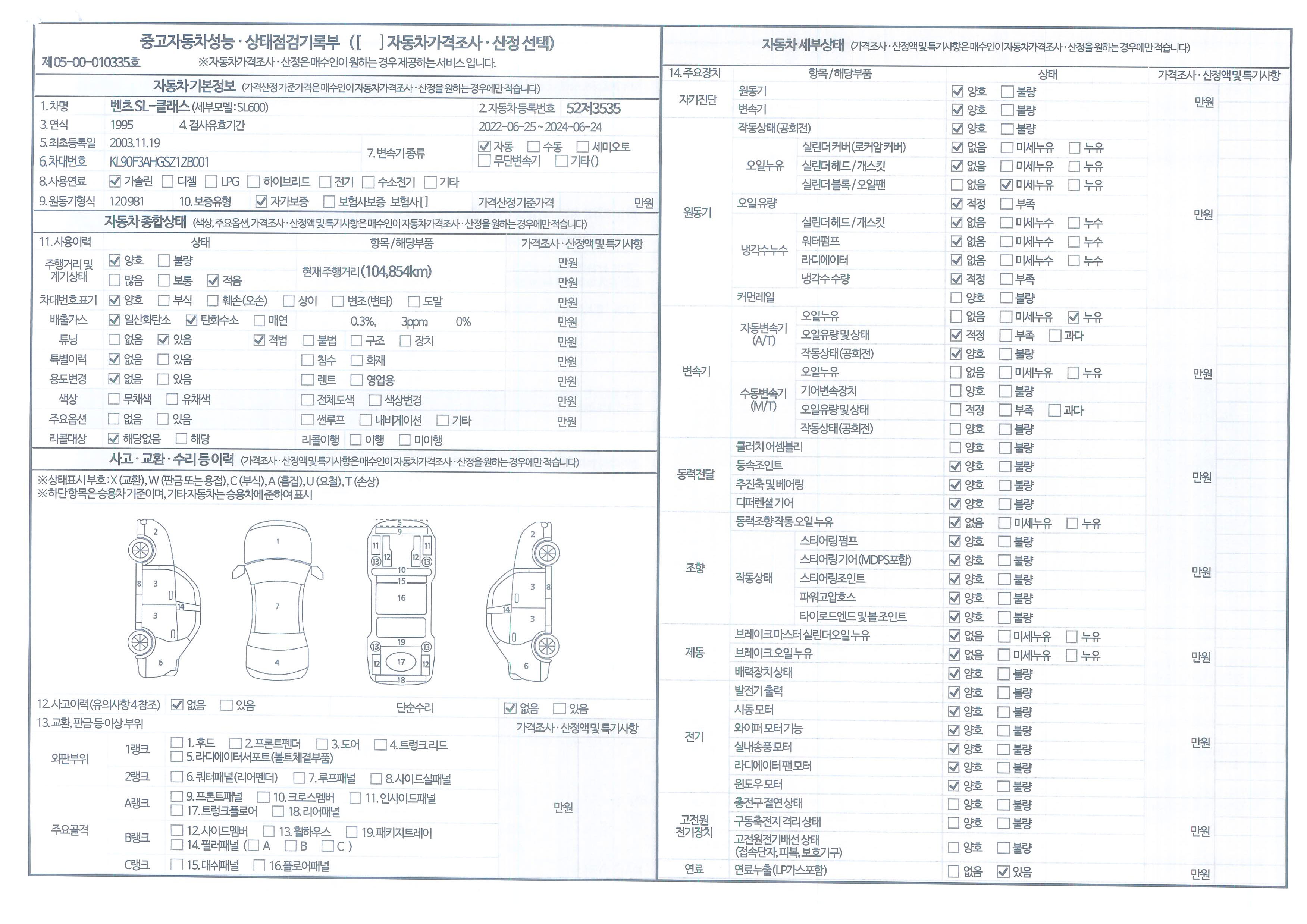 Mercedes-Benz SL-Class 1995 — inspection photo 1