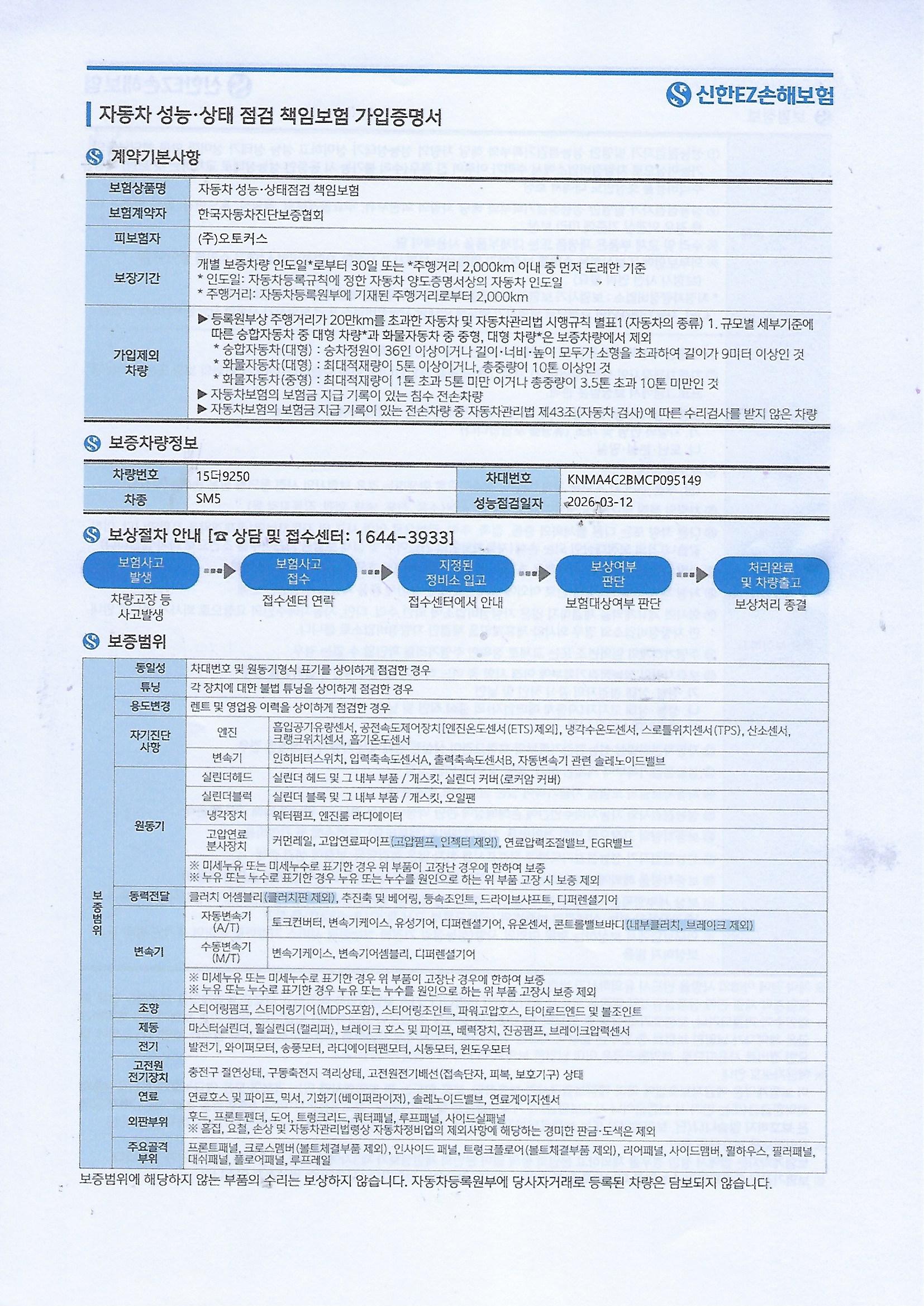 Renault Korea SM5  2012 — inspection photo 3