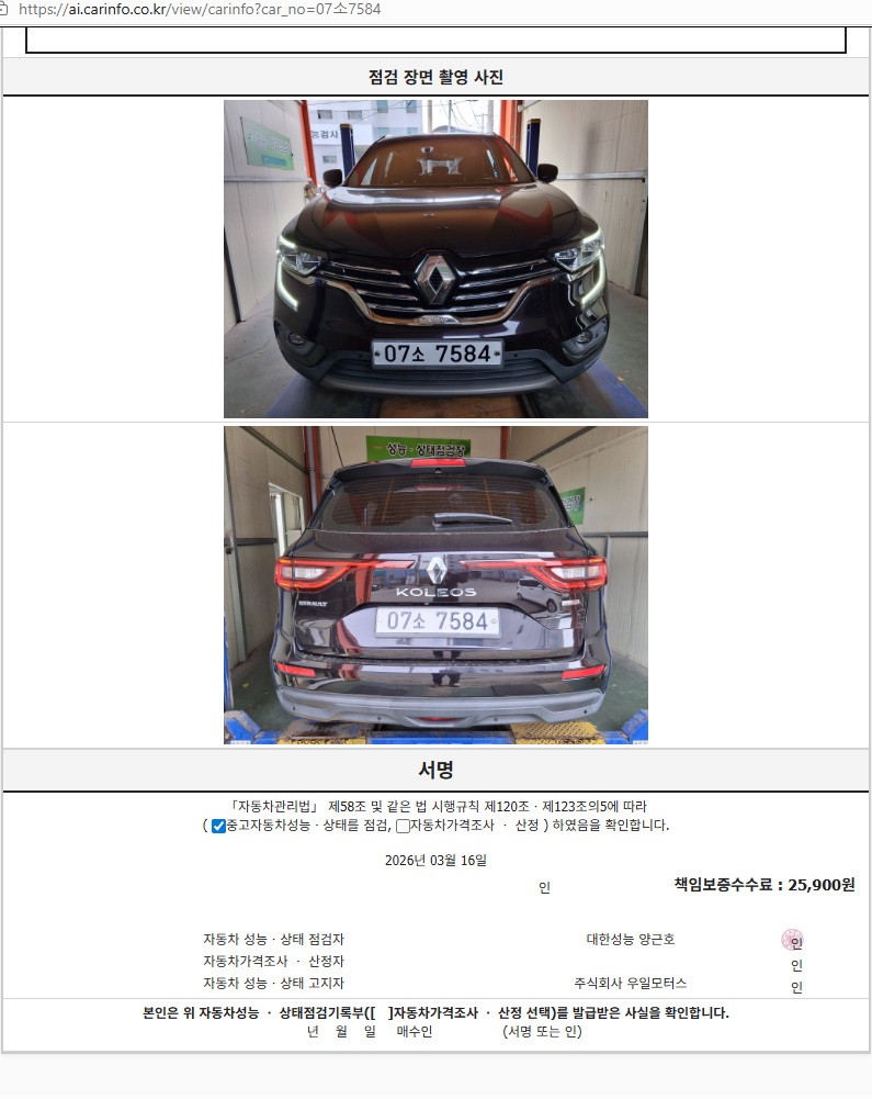 Renault Korea QM6 2018 — inspection photo 5