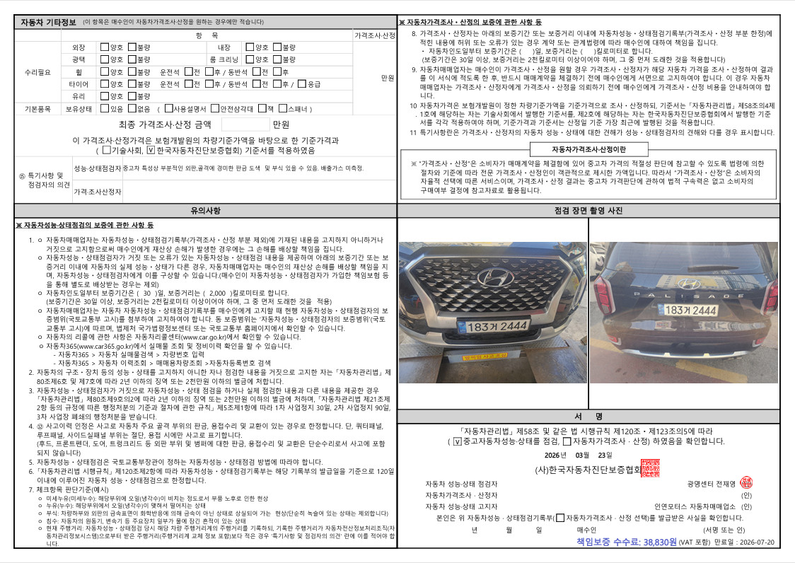 Hyundai Palisade 2021 — inspection photo 2