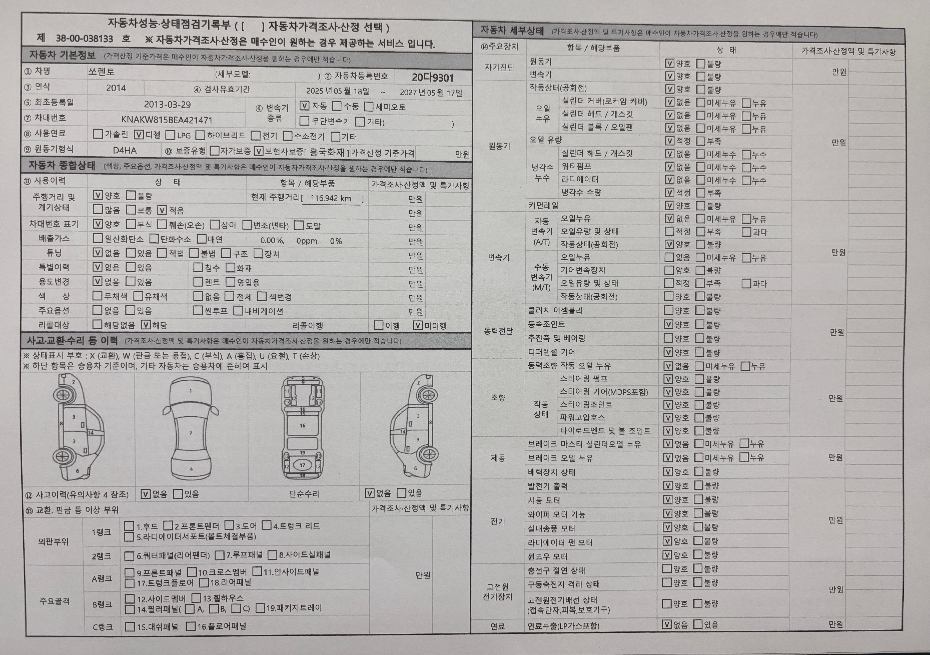 Kia Sorento 2014 — inspection photo 1