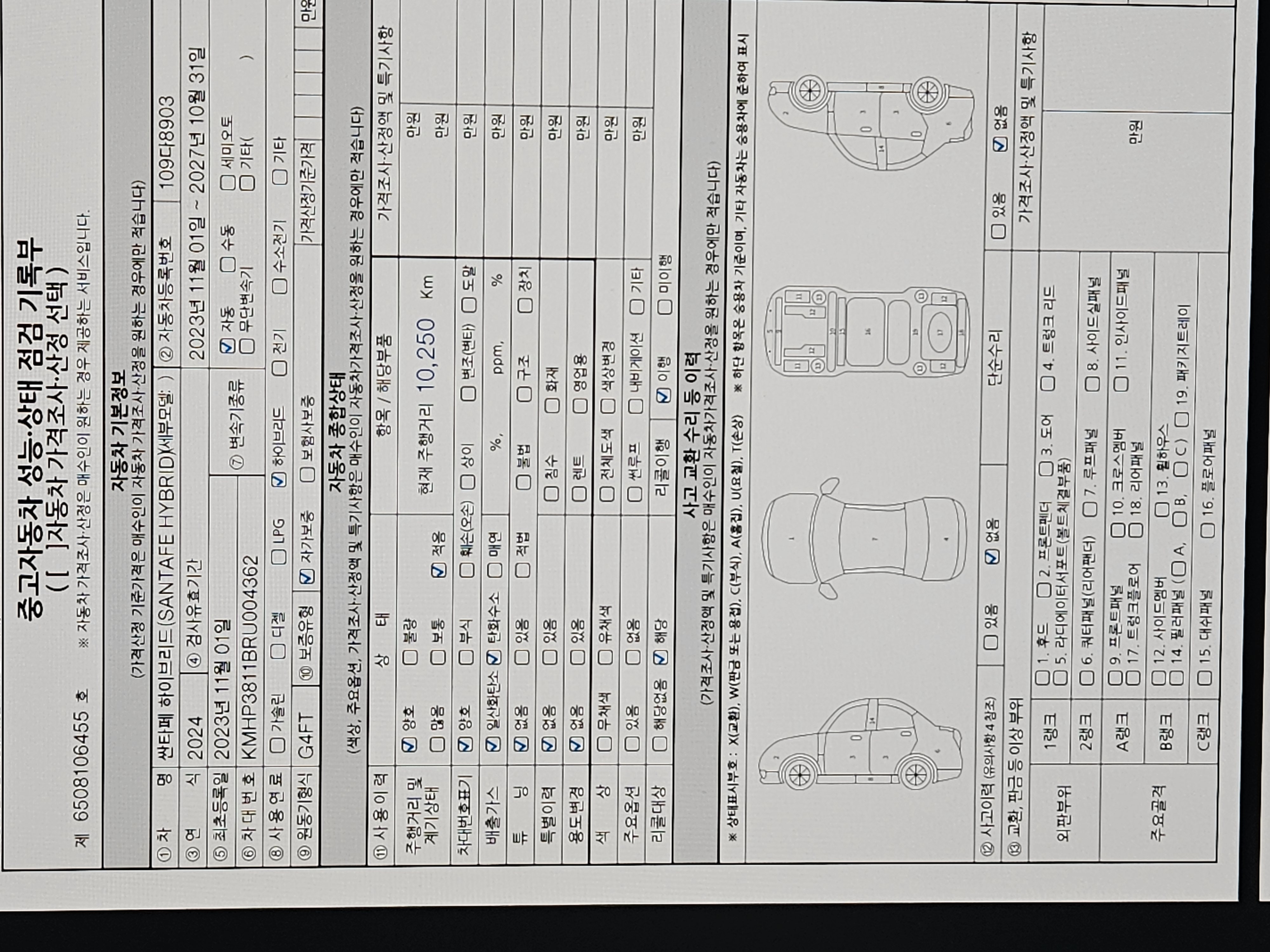 Hyundai Santafe 2024 — inspection photo 1