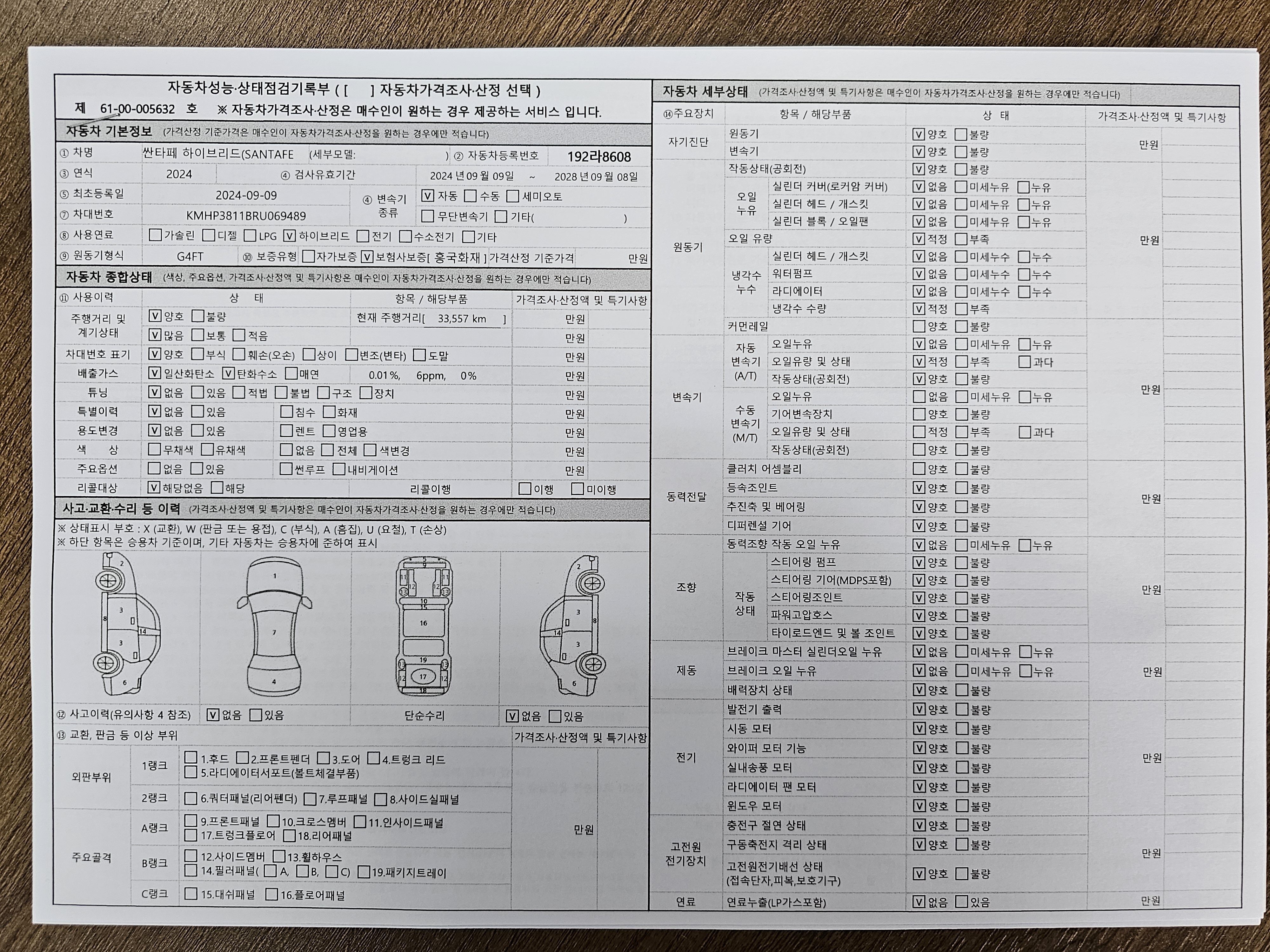 Hyundai Santafe 2024 — inspection photo 1