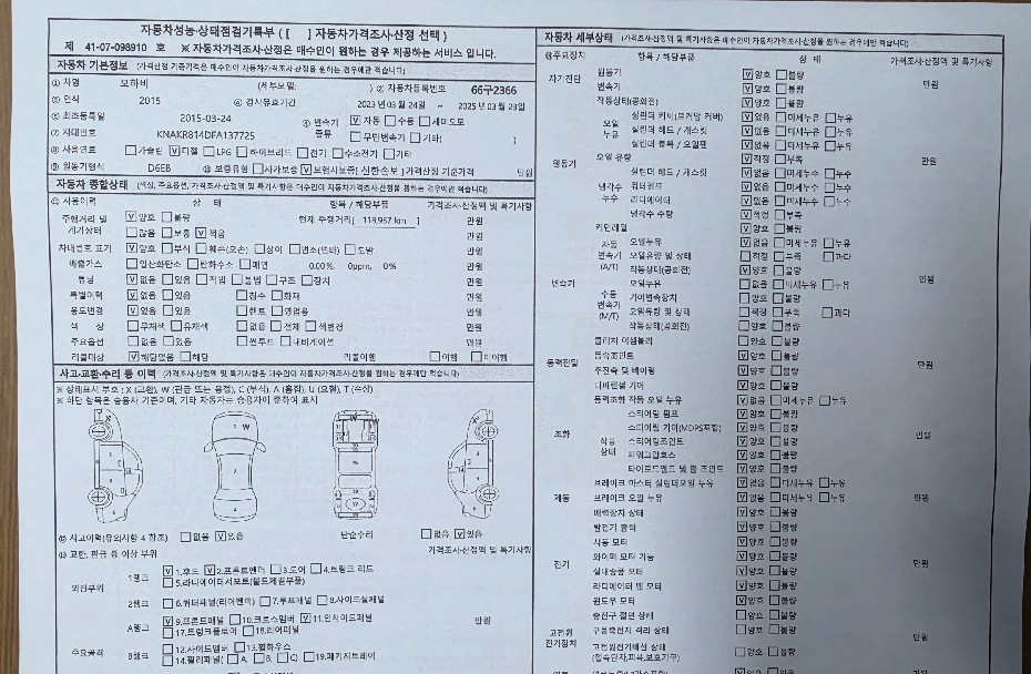 Kia Mohave 2015 — inspection photo 1