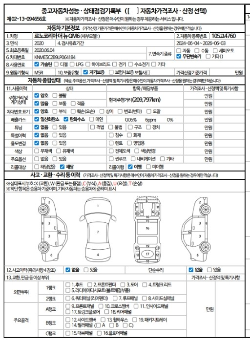 Renault Korea QM6 2020 — inspection photo 1