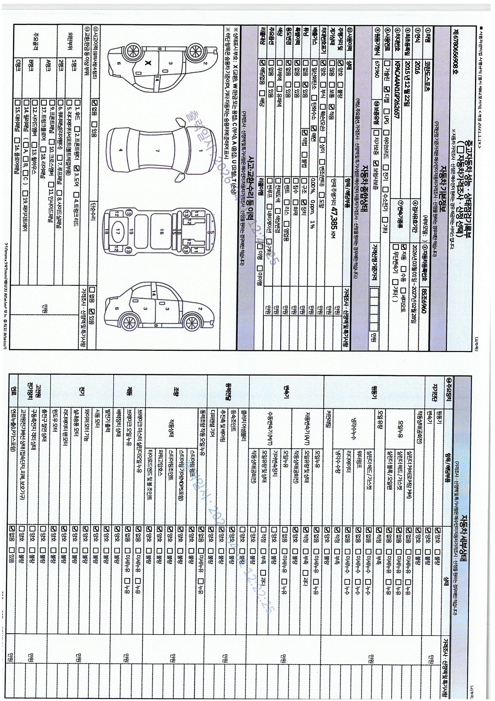 KG Mobility KORANDO 2016 — inspection photo 1