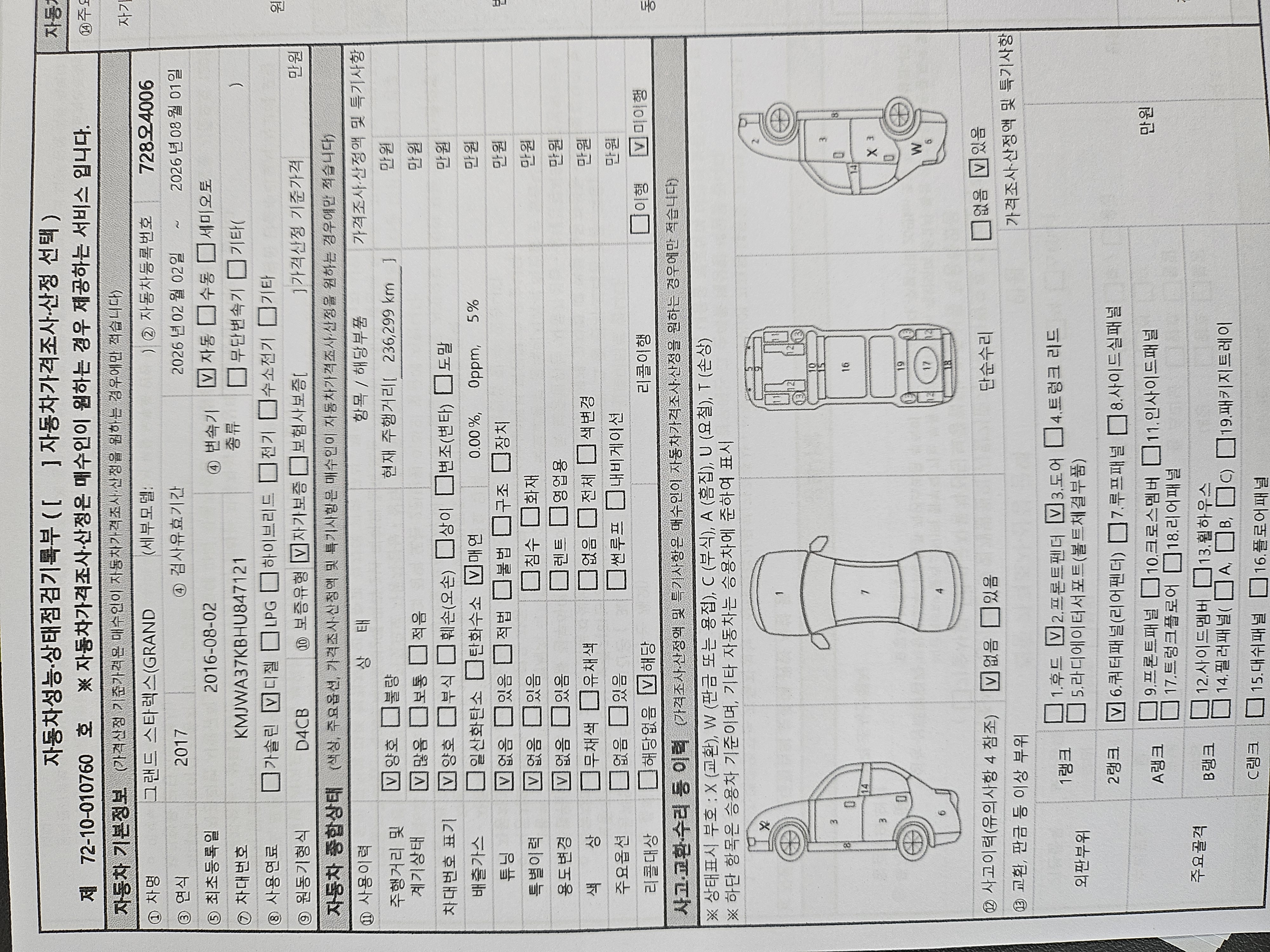Hyundai Starex 2017 — inspection photo 1