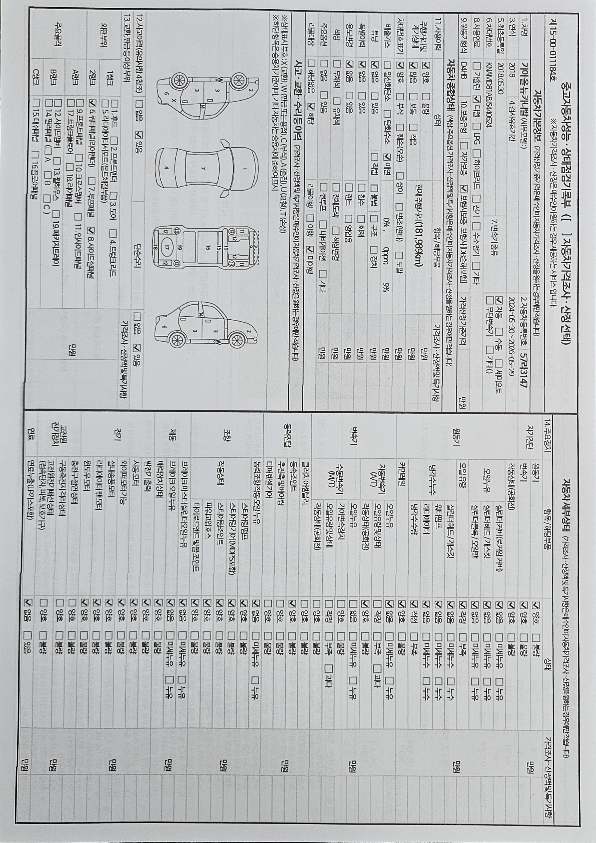 Kia Canival 2018 — inspection photo 1