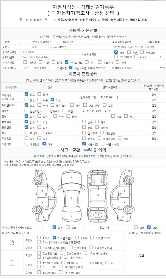 Kia Sorento 2021 — inspection photo 1