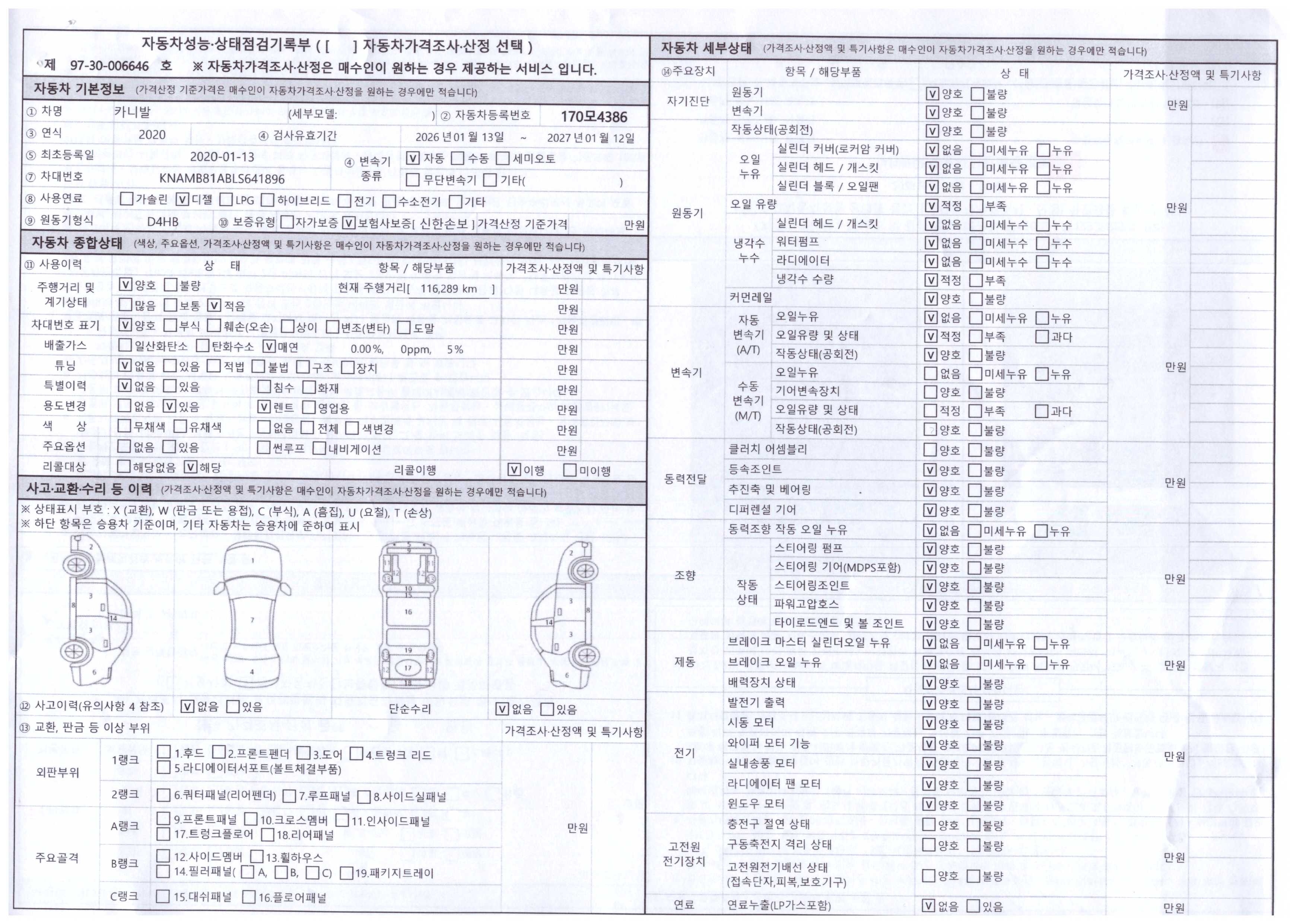 Kia Canival 2020 — inspection photo 1