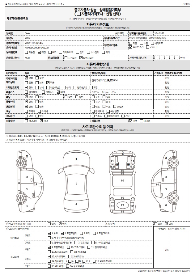 Renault Korea QM6 2017 — inspection photo 1