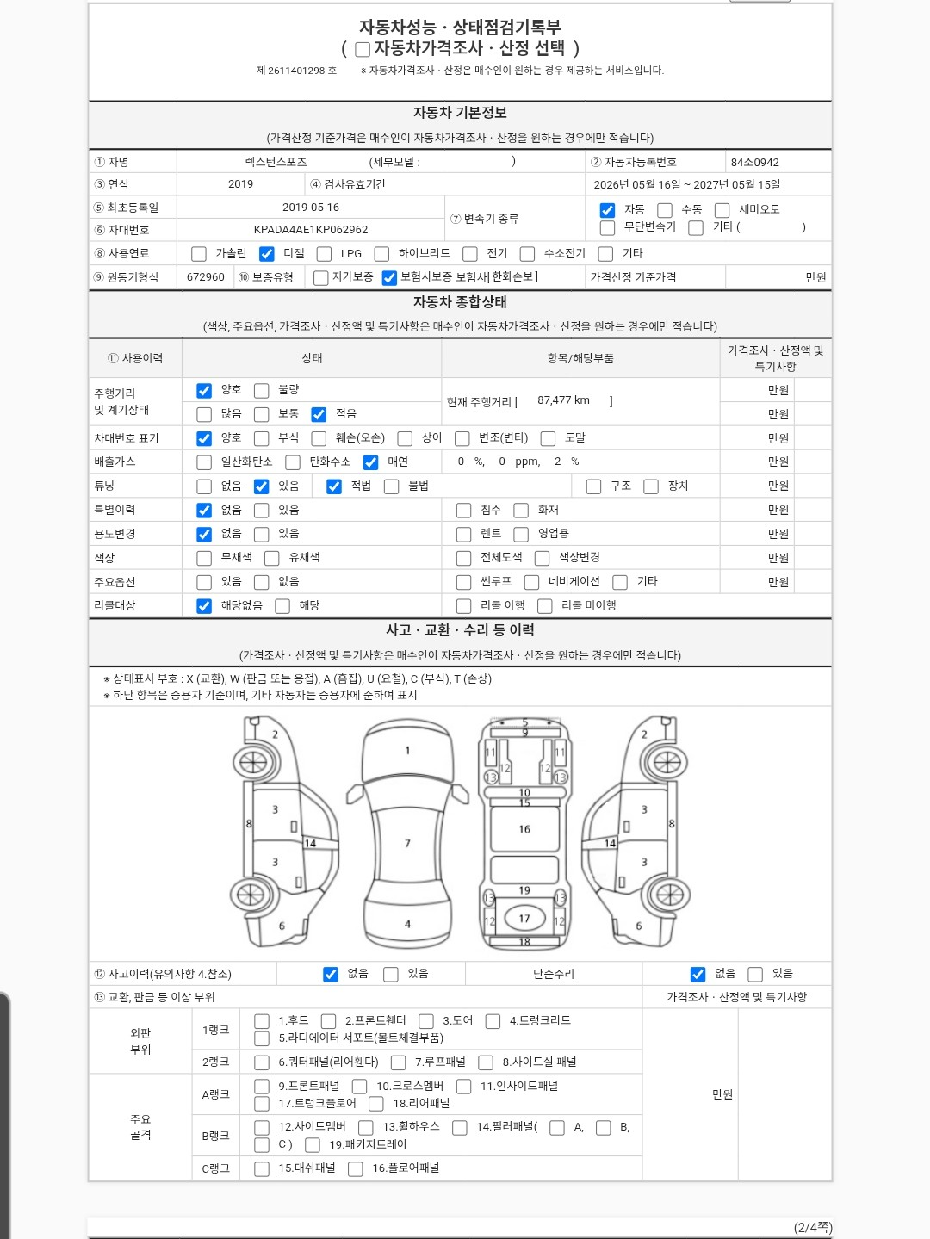 KG Mobility Rexton 2019 — inspection photo 1