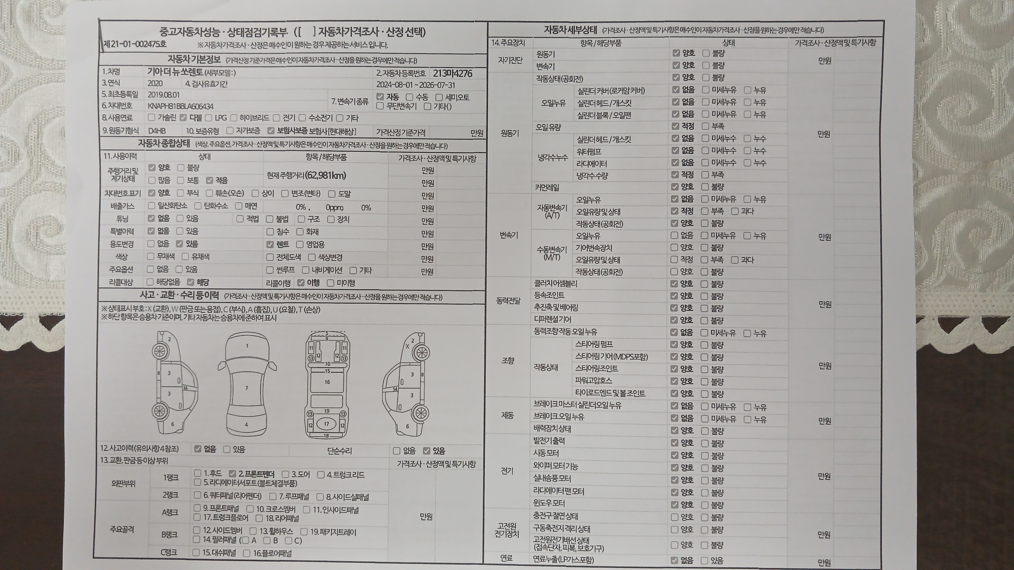 Kia Sorento 2020 — inspection photo 1