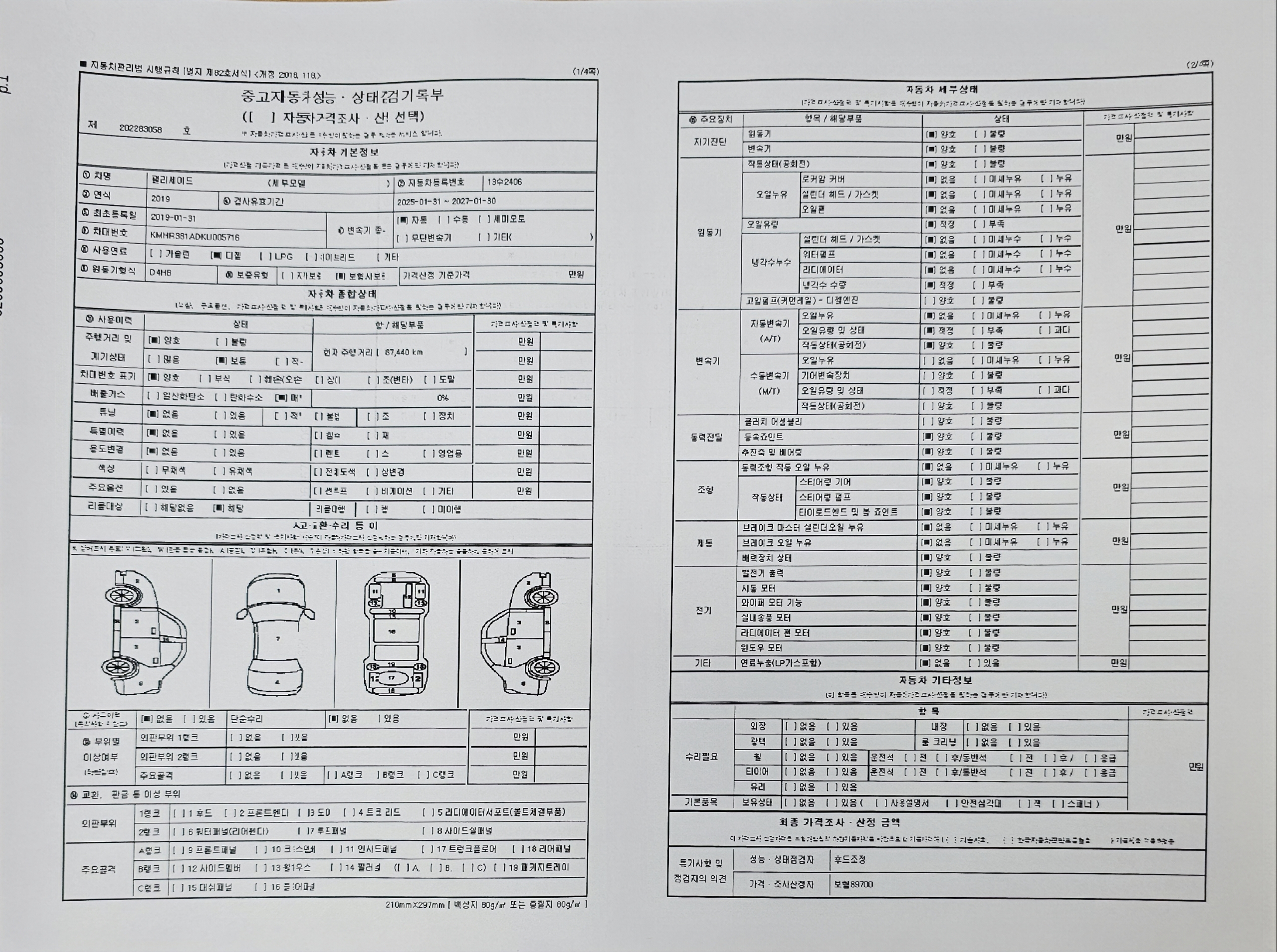 Hyundai Palisade 2019 — inspection photo 1