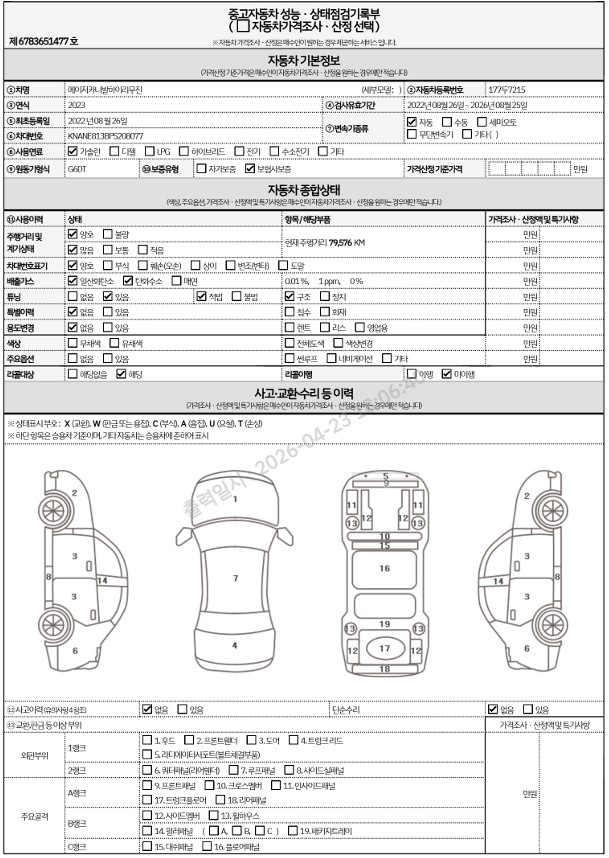 Kia Canival 2023 — inspection photo 3