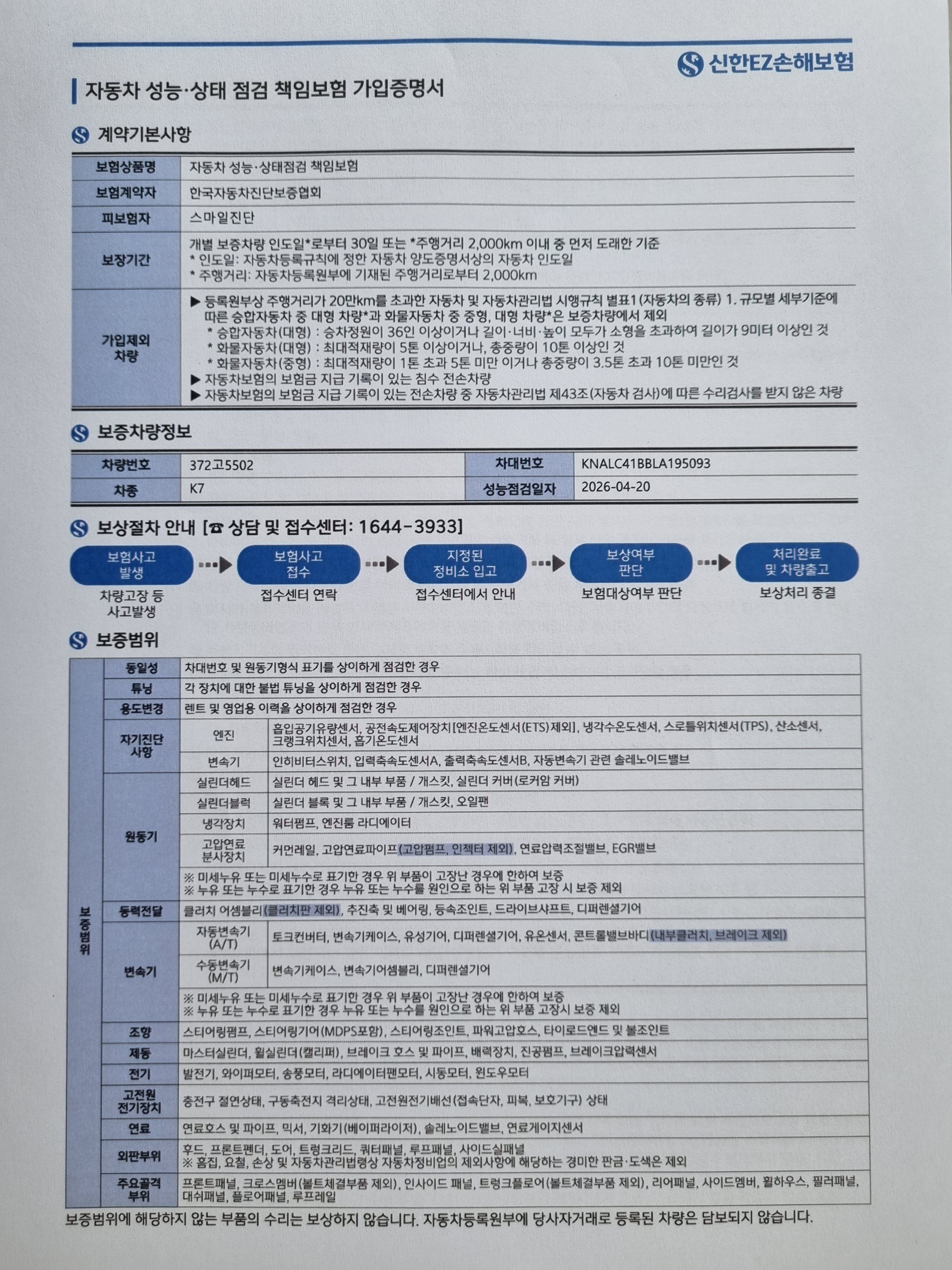 Kia K7 2020 — inspection photo 3