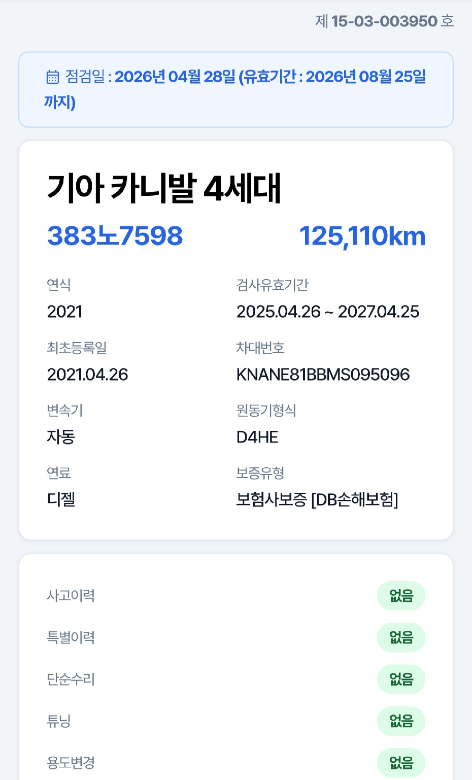 Kia Canival 2021 — inspection photo 1