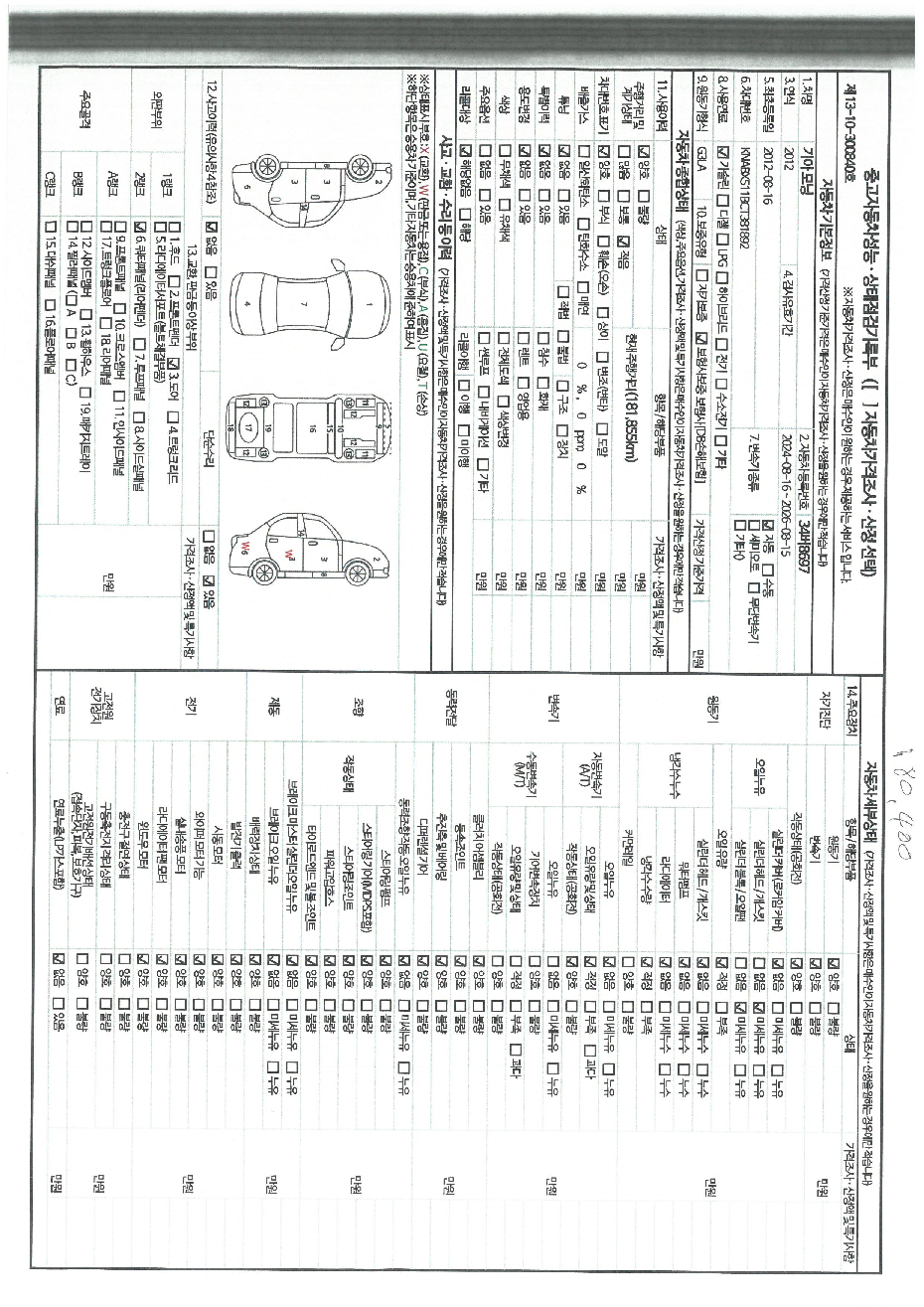 Kia morning 2012 — inspection photo 1