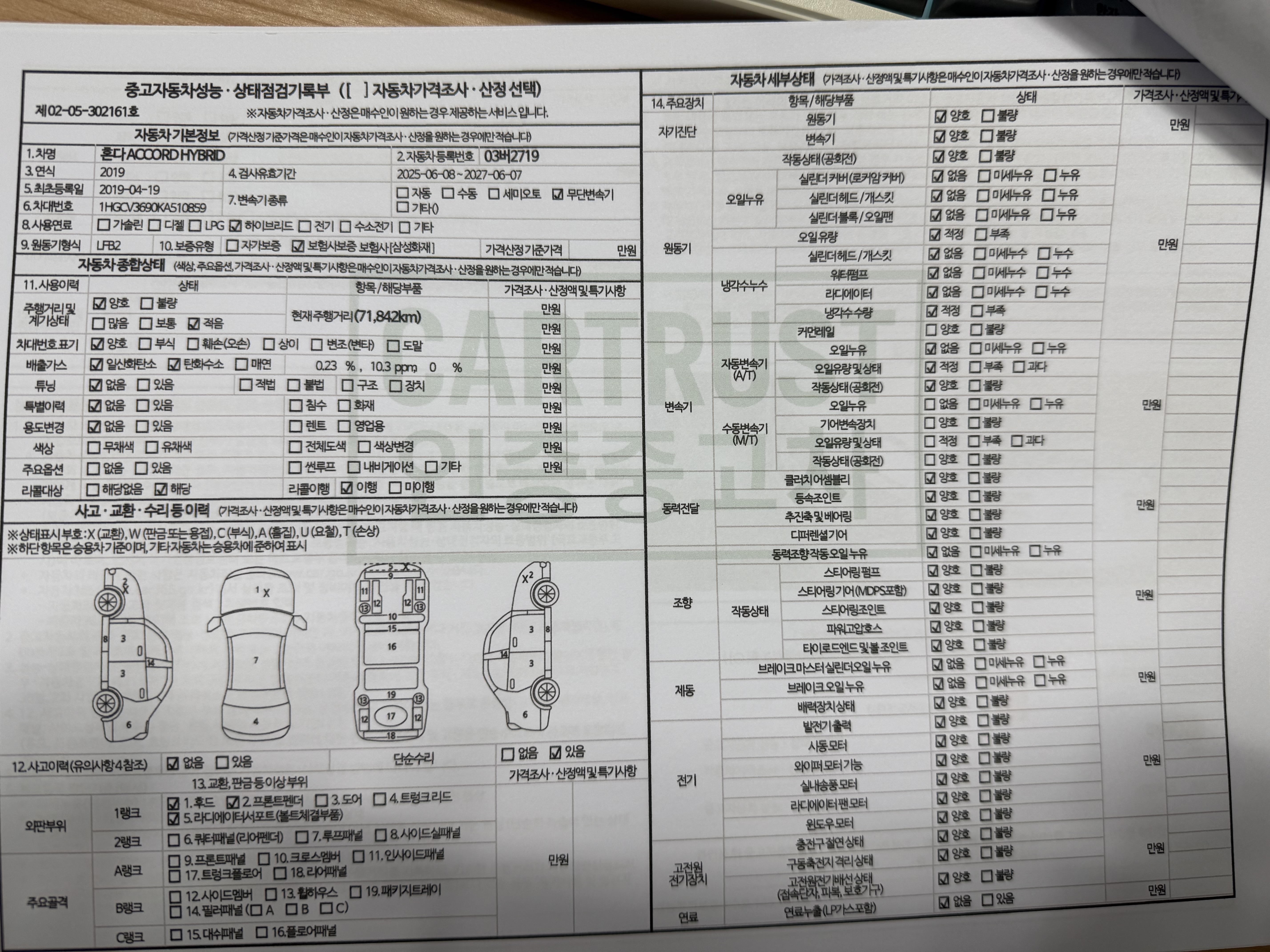 Honda Accord 2019 — inspection photo 2