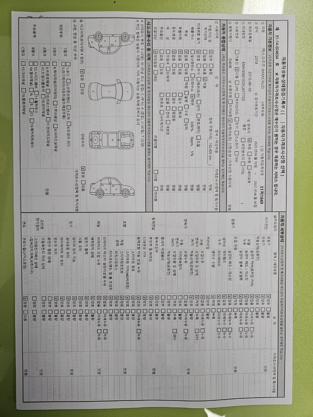 Hyundai Maxcruz 2014 — inspection photo 1