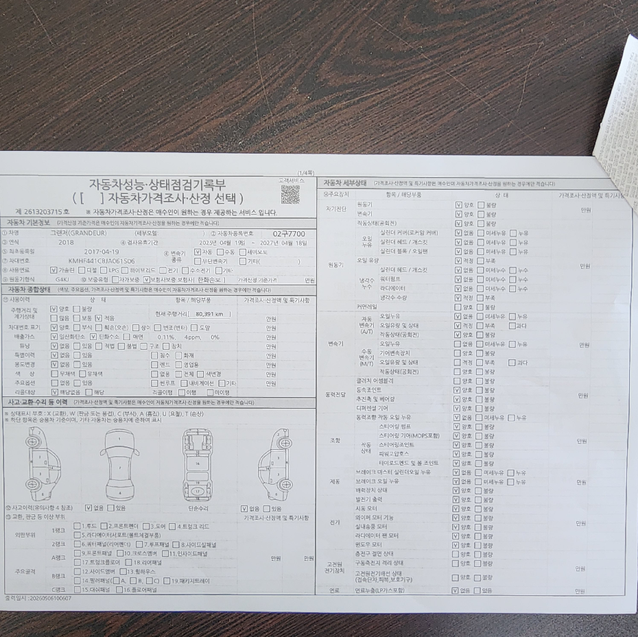 Hyundai Grandeur 2018 — inspection photo 1