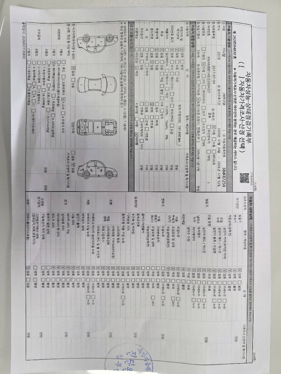 Kia Canival 2018 — inspection photo 1