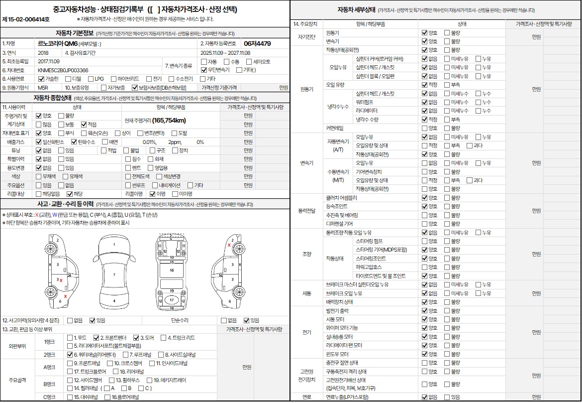 Renault Korea QM6 2018 — inspection photo 1
