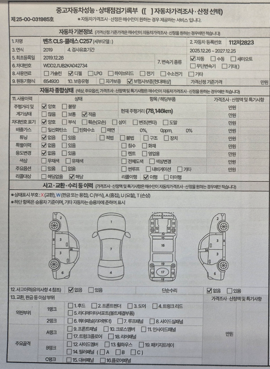 Mercedes-Benz CLS-Class 2019 — inspection photo 1