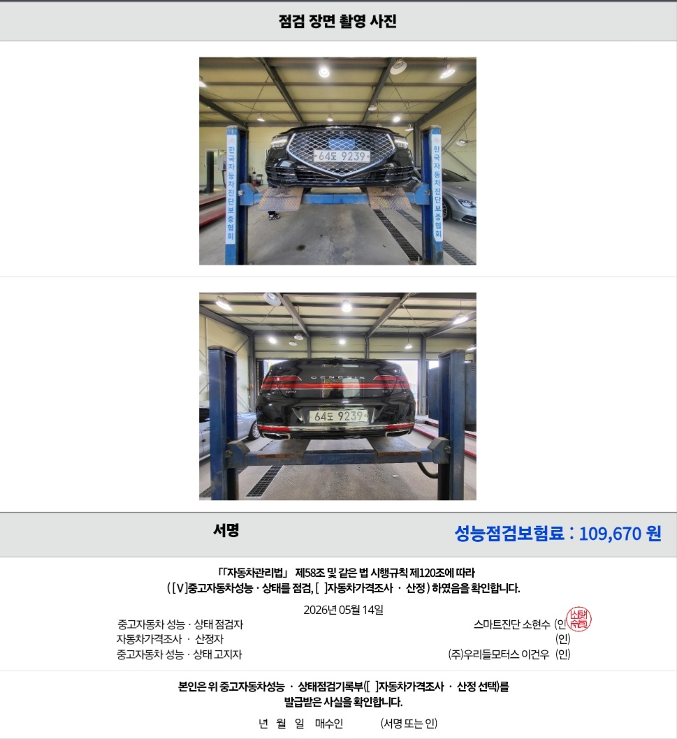 Genesis G90 2019 — inspection photo 1