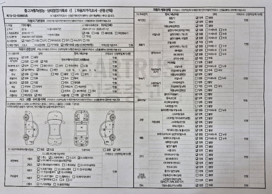 Kia RAY 2018 — inspection photo 2