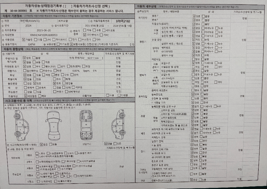 Hyundai AVANTE 2024 — inspection photo 1