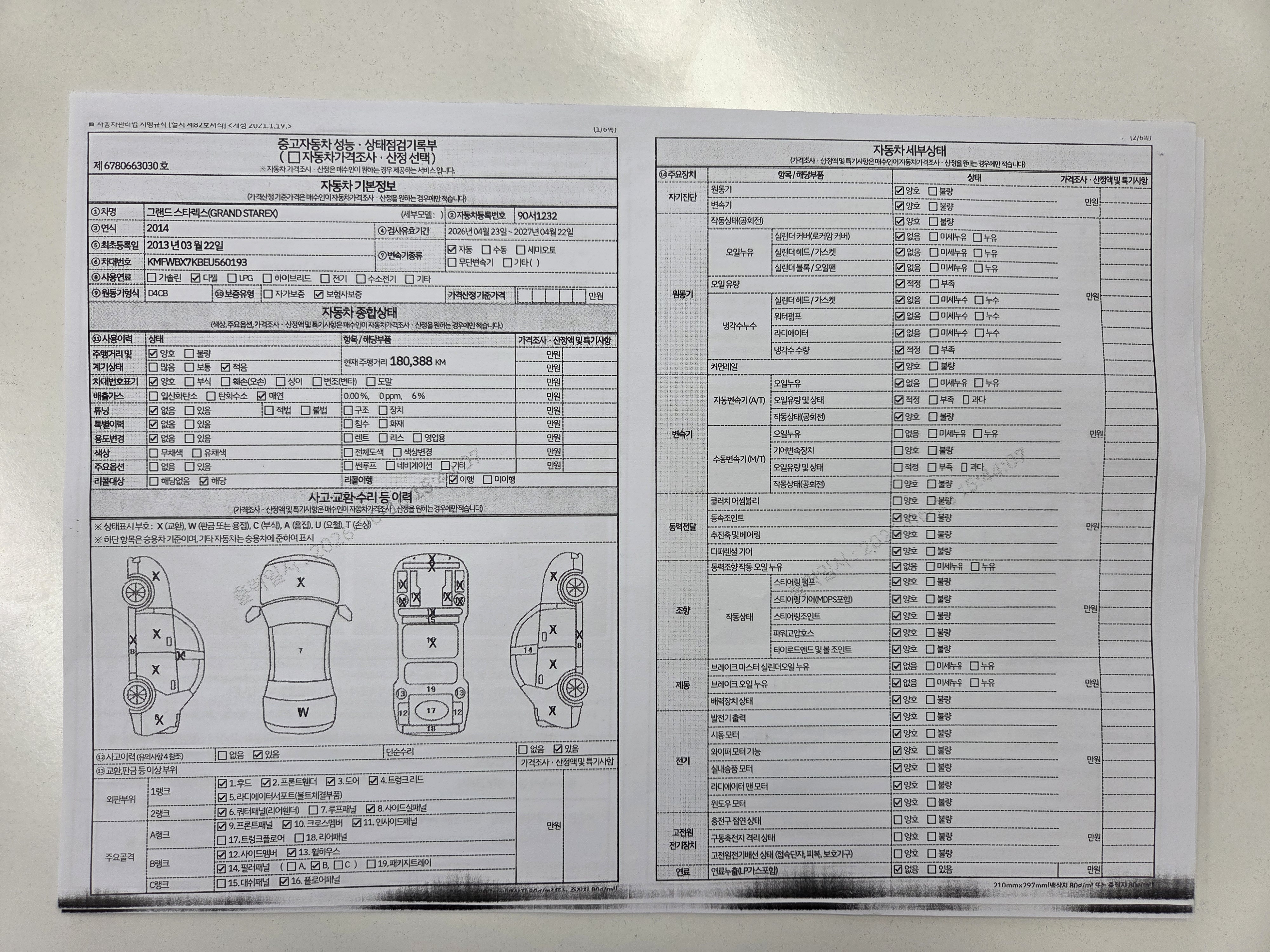 Hyundai Starex 2014 — inspection photo 1