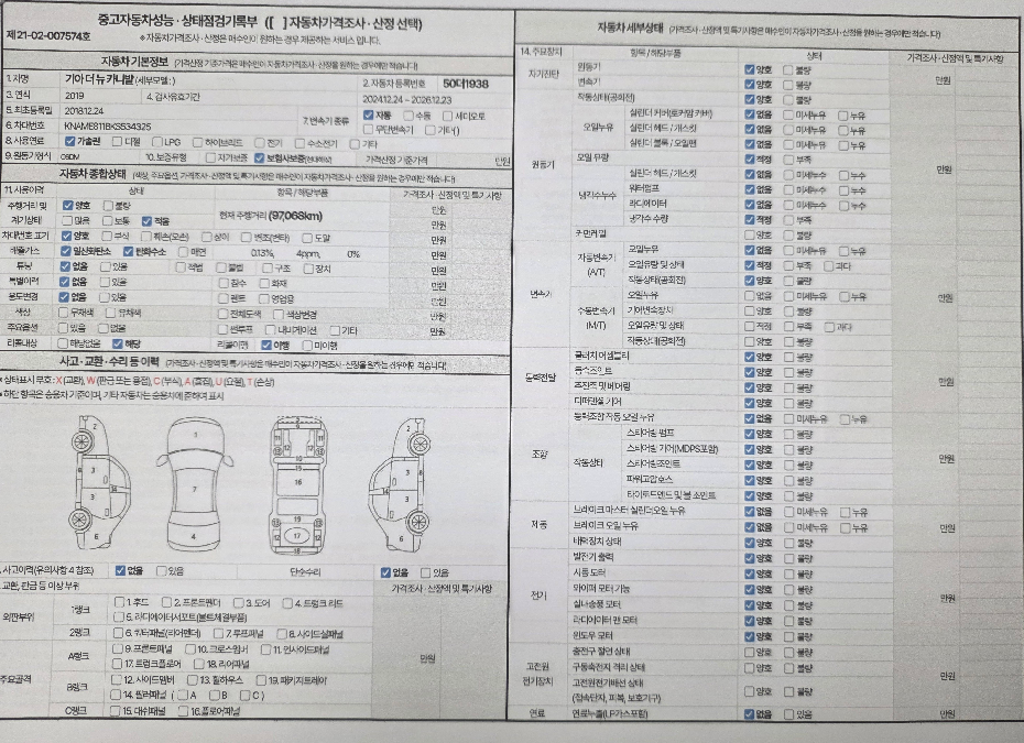 Kia Canival 2019 — inspection photo 1