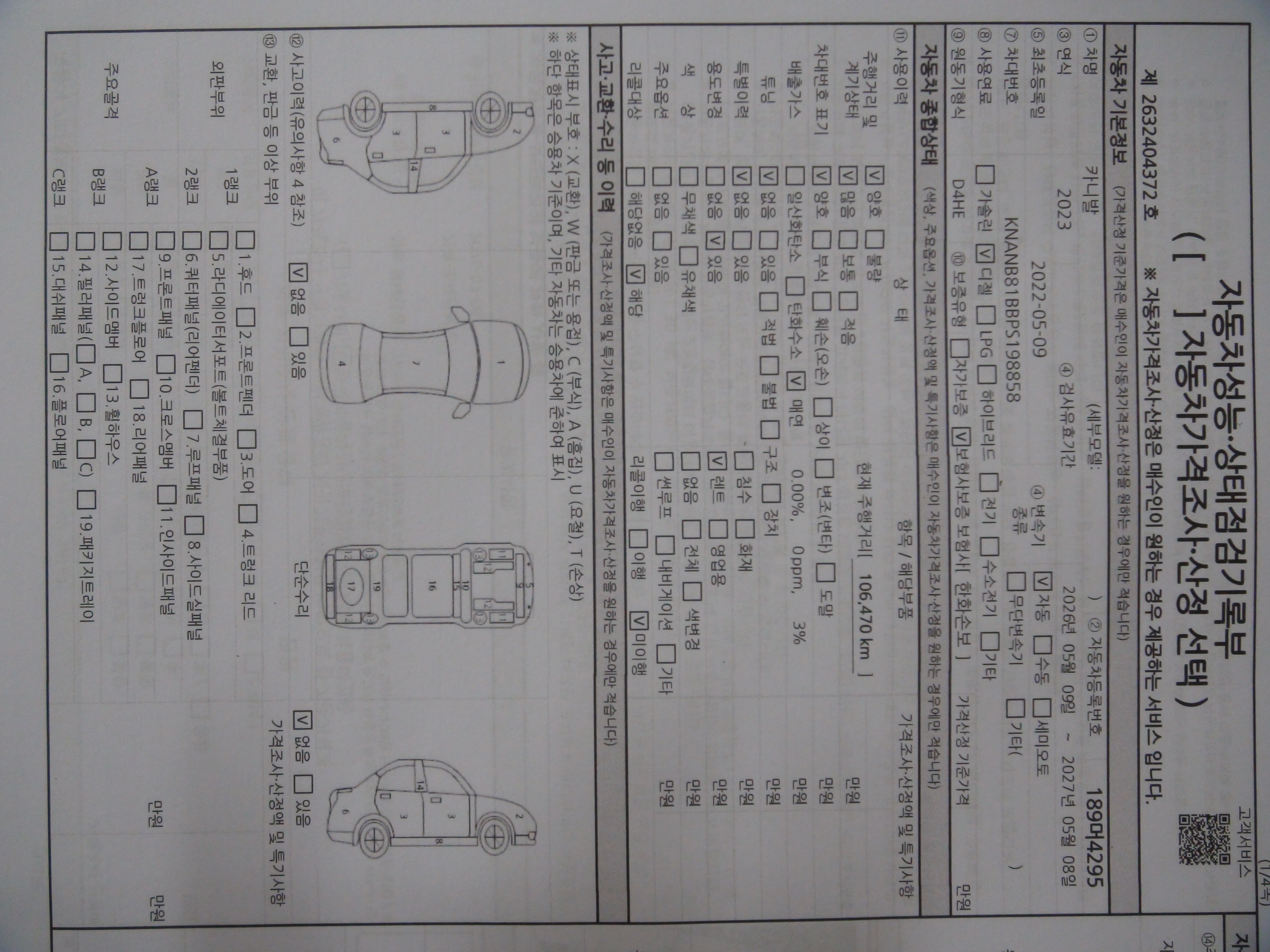Kia Canival 2023 — inspection photo 3