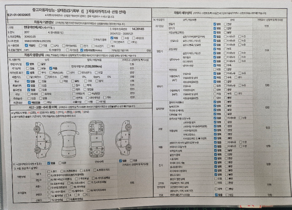 Hyundai AVANTE 2017 — inspection photo 1