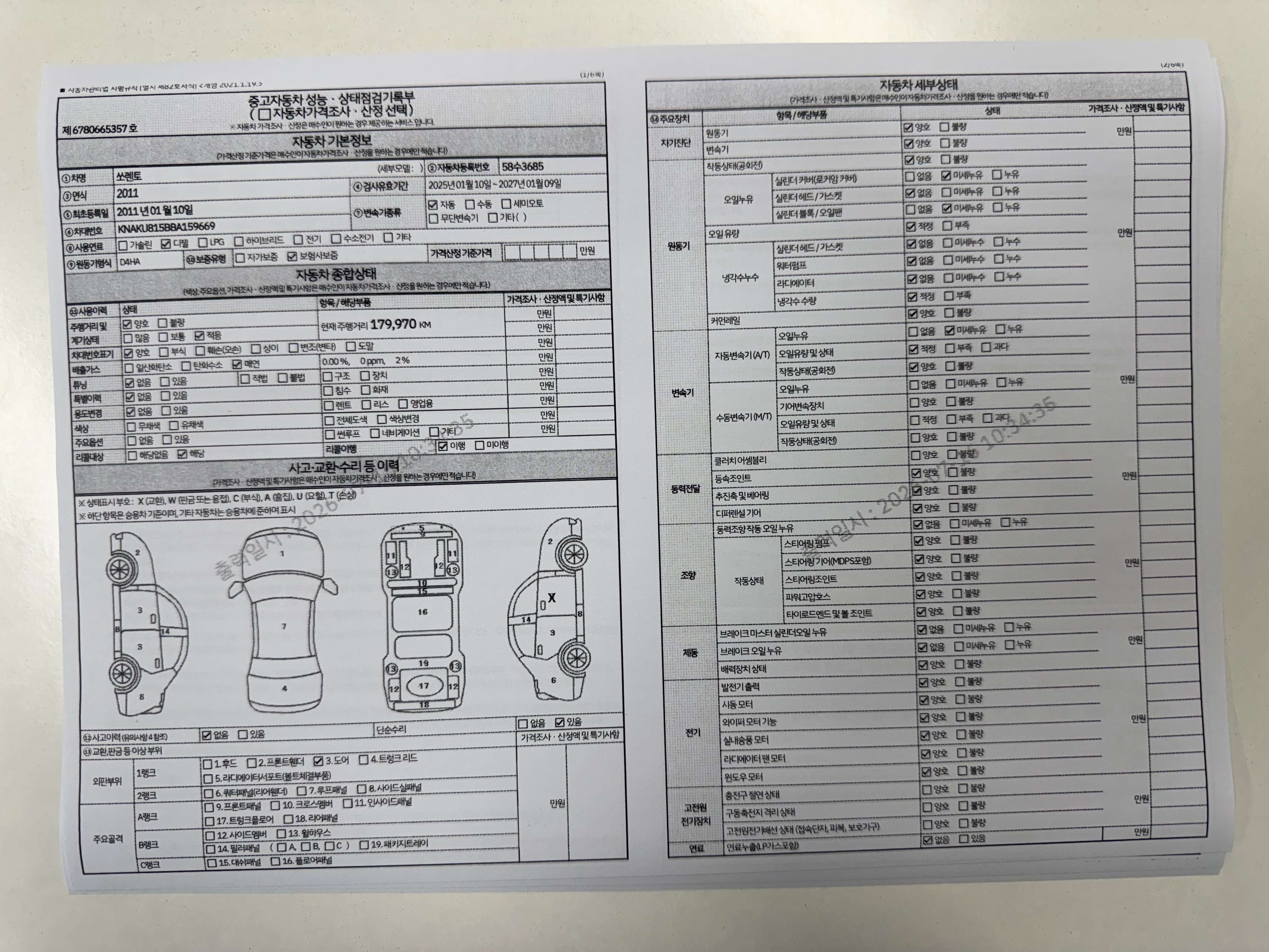 Kia Sorento 2011 — inspection photo 1